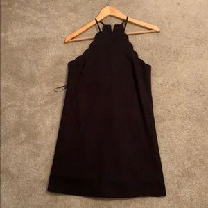 black mini dress